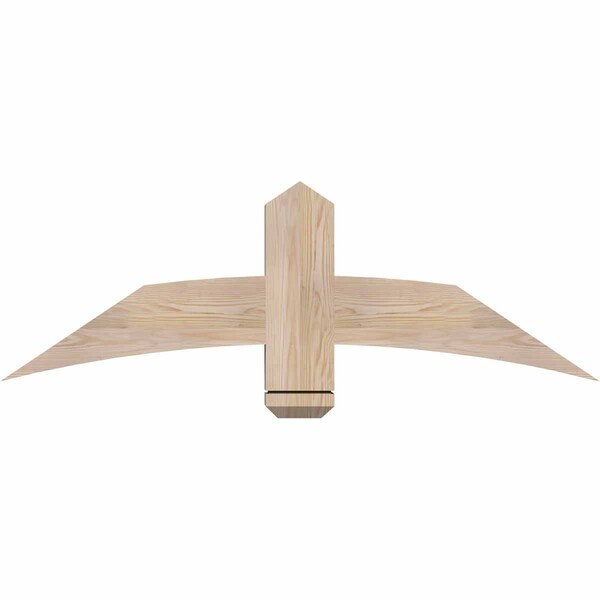 Ekena Millwork Bellingham Smooth Timber Gable Bracket, Douglas Fir, 48"W x 16"H x 3 1/2"D x 5 1/2"F, 8/12 Pitch GBW048X16X0406BEL00SDF - main